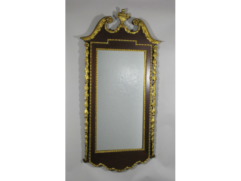 Appraisal: Federal Style Wall Mirror mahogany frame elaborately enhanced with gilt