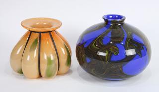 Appraisal: lot of Art glass vase group lot of Art glass