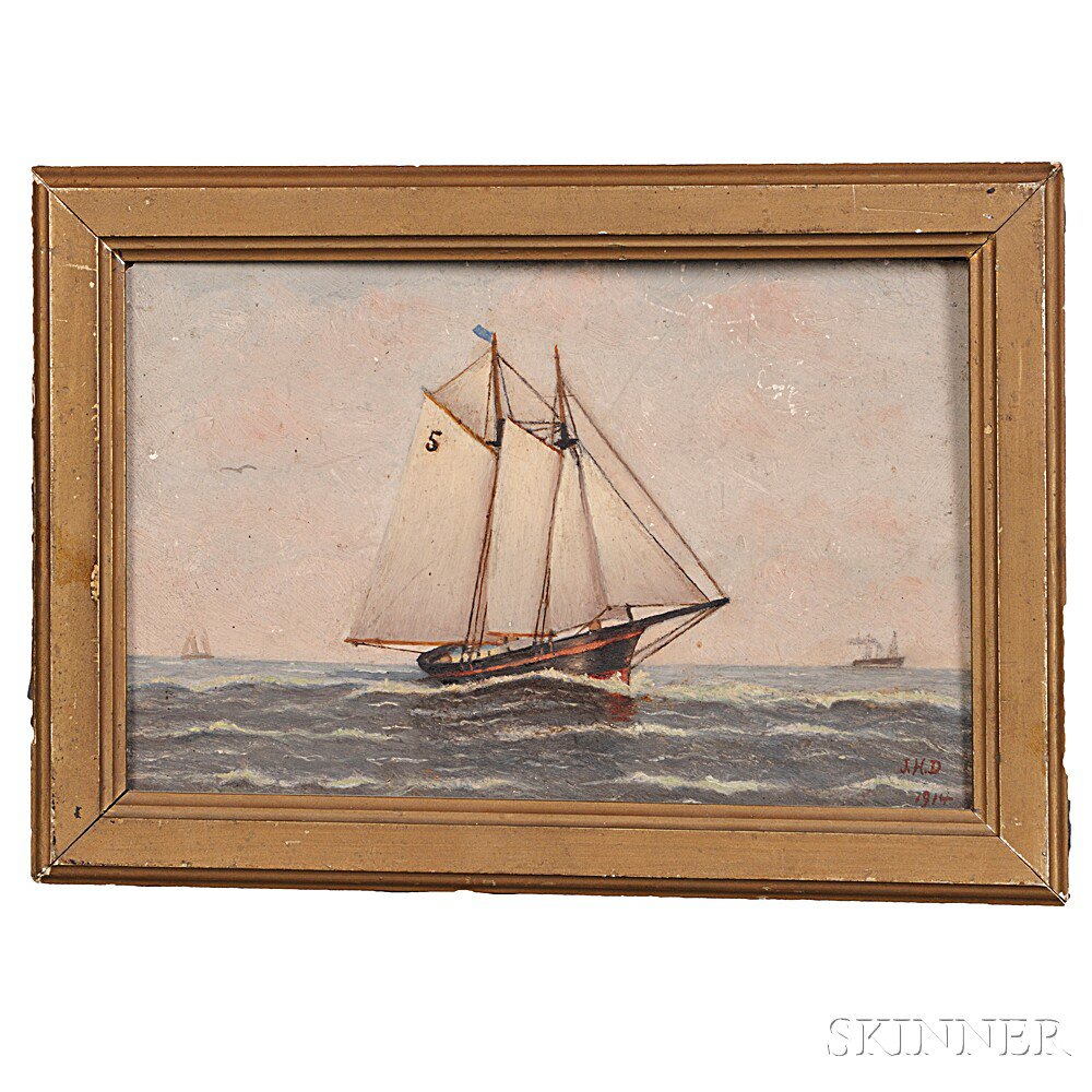 Appraisal: American School Early th Century Portrait of a Pilot Boat