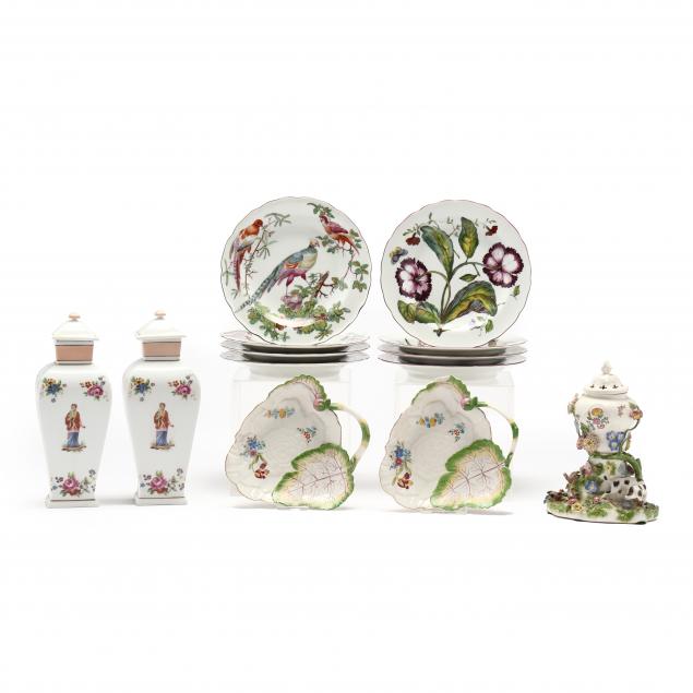 Appraisal: GROUP OF MOTTAHEDEH PORCELAIN th century to include a pair