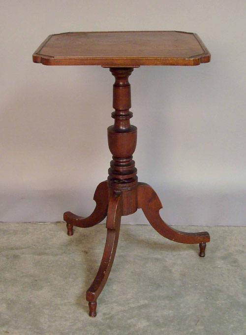 Appraisal: Federal cherry tray top candlestand th c h w