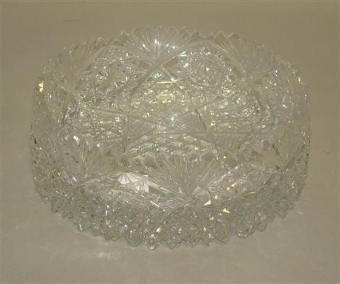 Appraisal: CIRCULAR CUT GLASS BOWL dia