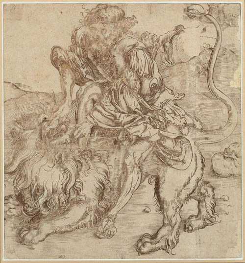 Appraisal: D RER ALBRECHT Nuremberg RENAISSANCE Samson killing the lion Brown