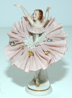 Appraisal: DRESDEN LACE BALLERINA FIGURE