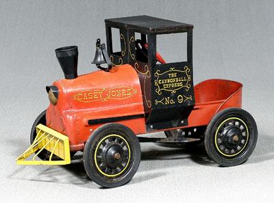 Appraisal: Casey Jones pedal car The Cannonball Express rubber wheels red