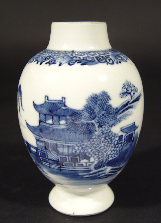 Appraisal: th Century porcelain vase hand painted in the Chinese manner