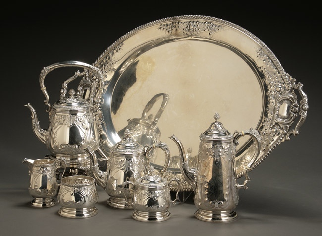 Appraisal: Durham Silver Co Sterling Six-Piece Coffee and Tea Service with