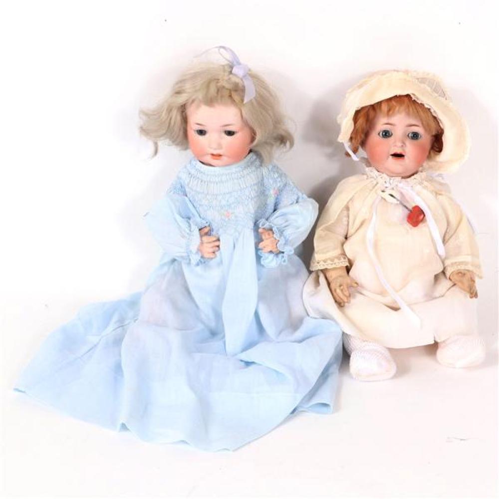 Appraisal: TWO GERMAN BISQUE SOCKET HEAD CHARACTER BABY DOLLS KAMMER REINHARDT