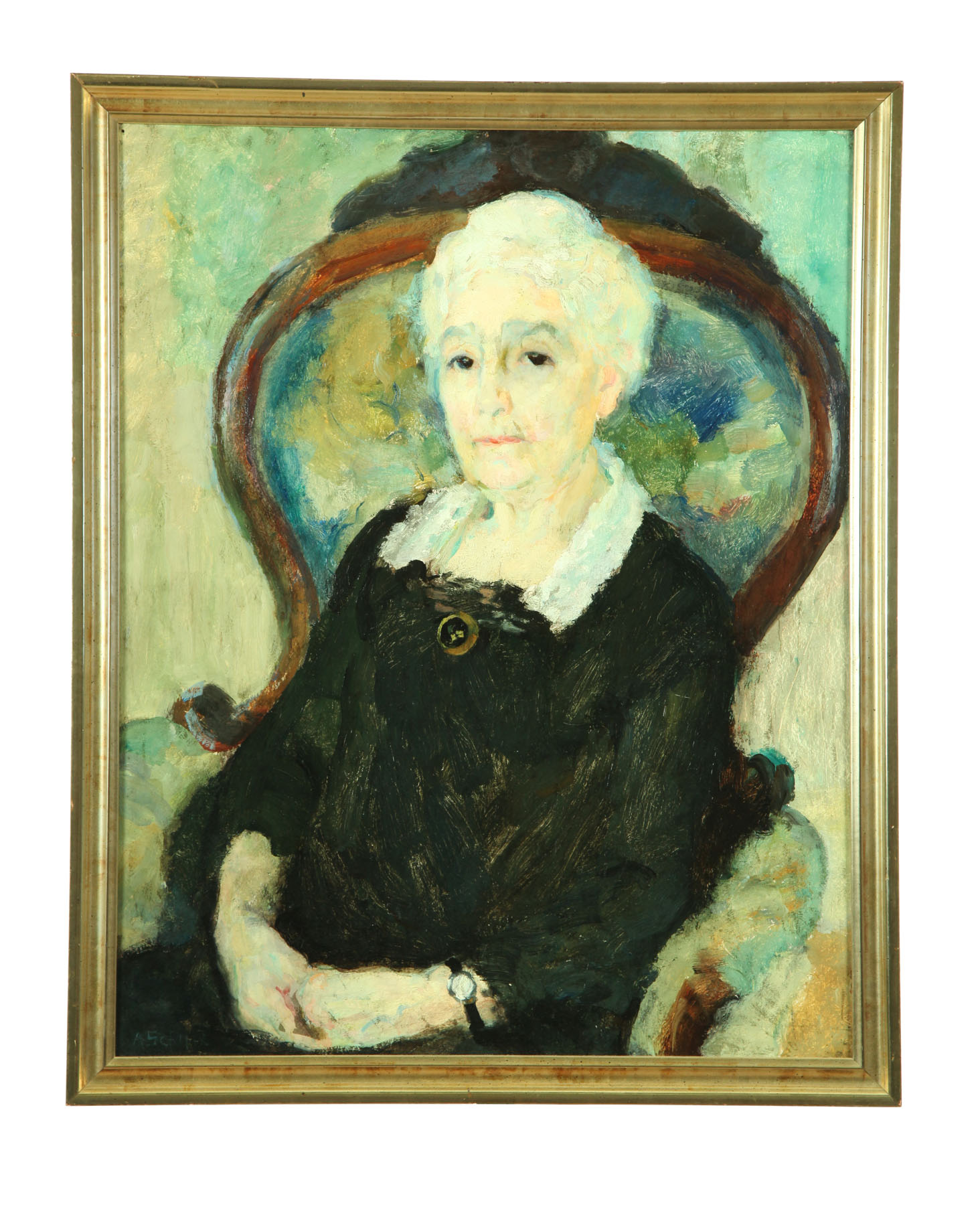 Appraisal: PORTRAIT OF ''GRAM'' SCHILLE BY ALICE SCHILLE OHIO - Oil