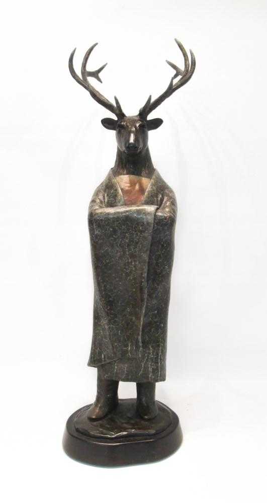 Appraisal: LIZ WOLF BRONZE SCULPTURE ACTIVE SANTA FE th century In