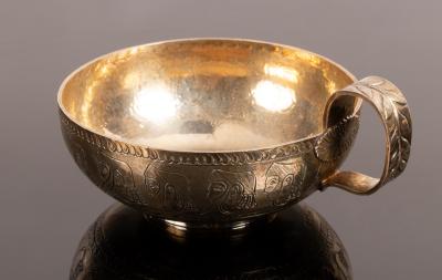 Appraisal: A reproduction silver Mycenaean wine cup George Nathan Ridley Hayes