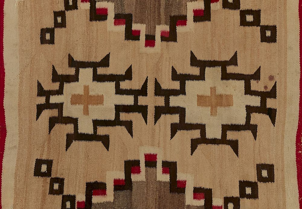 Appraisal: Navajo Weaving Blanket Rug One Navajo blanket or rug in