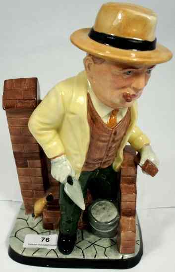 Appraisal: Bairstow Manor Figure Winston Churchill Bricklayer limited edition height cm