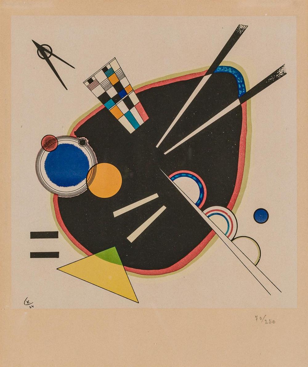 Appraisal: WASSILY KANDINSKY Russian - Komposition La Tache Noire lithograph initialed