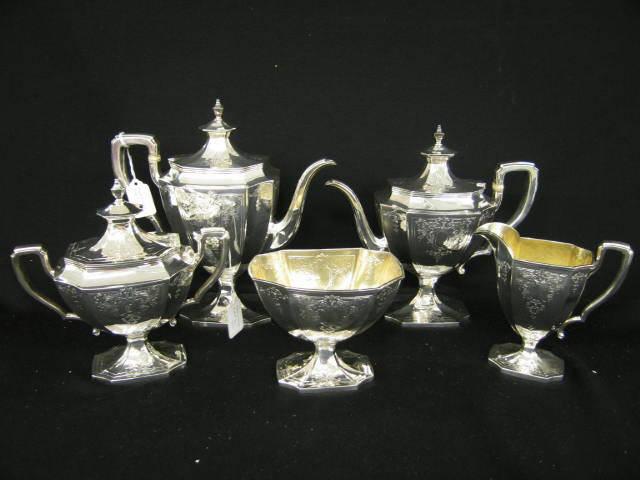 Appraisal: pc Wallace Sterling Siver Tea Coffee Service excellent coffee pot