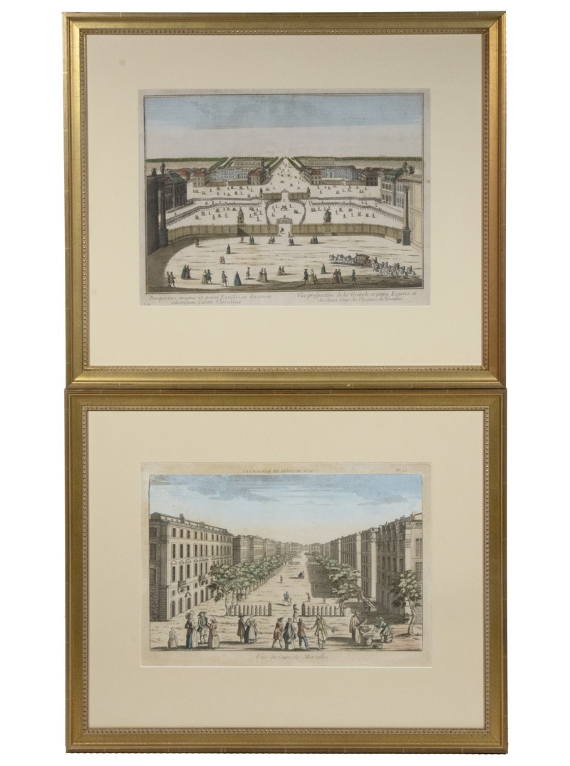 Appraisal: SCARCE VUE D'OPTIQUES OF FRENCH COURTS CIRCA Vue de Cours