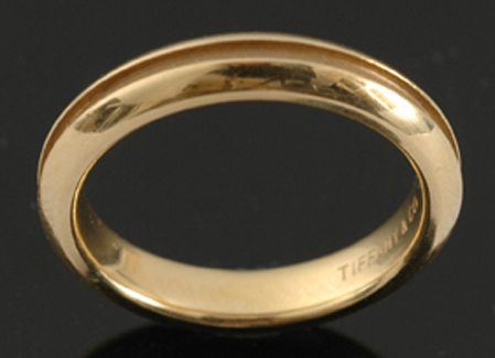 Appraisal: A gold ring by Tiffany and Co Set in ct