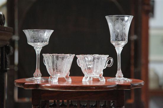 Appraisal: GROUP OF HEISEY CRYSTAL STEMWARE Ohio th century Twenty-four pieces