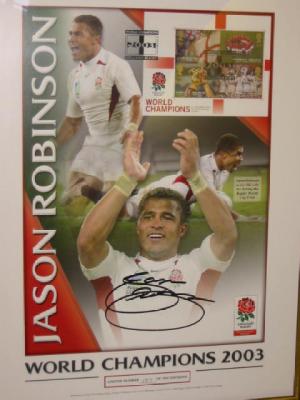 Appraisal: A coloured photo montage of Jason Robinson Rugby World Cup