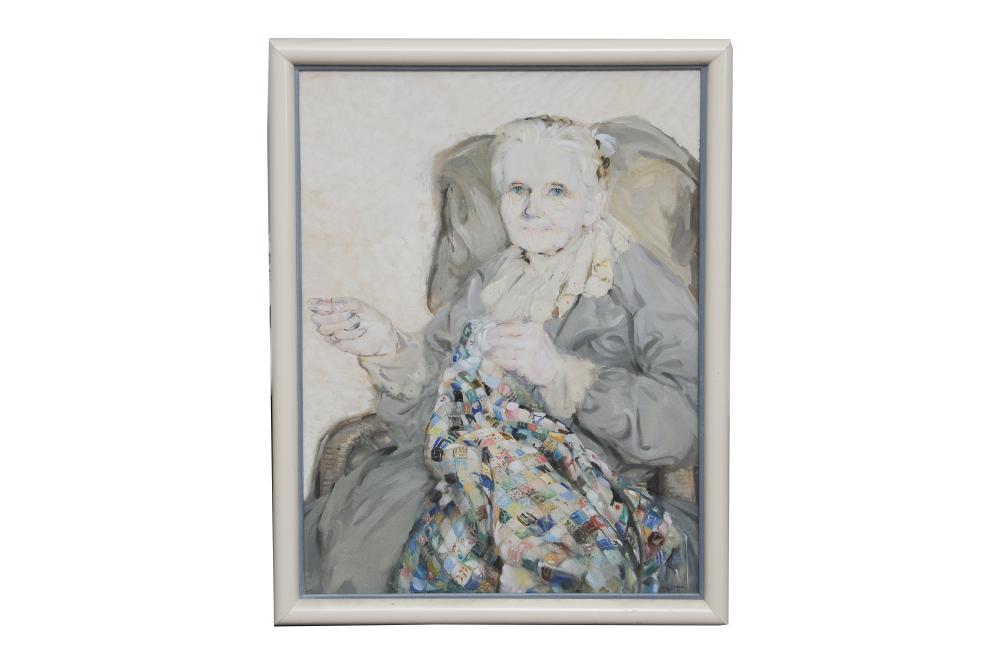 Appraisal: WINIFRED DONNE FL - PORTRAIT OF A WOMAN KNITTINGgouache on