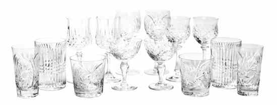 Appraisal: An Assembled Set of Cut Glass Stemware of various patterns