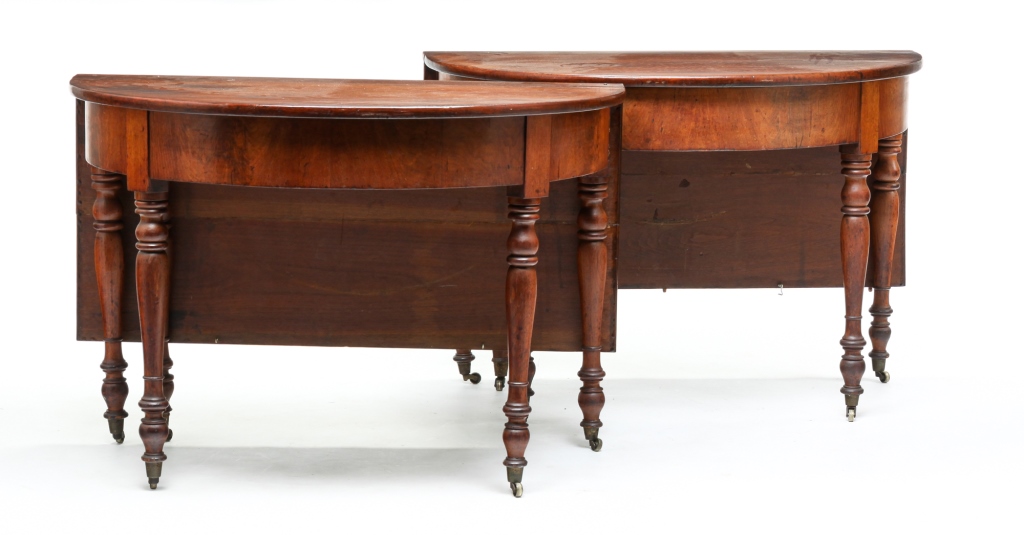 Appraisal: PAIR OF AMERICAN LATE SHERATON BANQUET TABLES Second quarter th