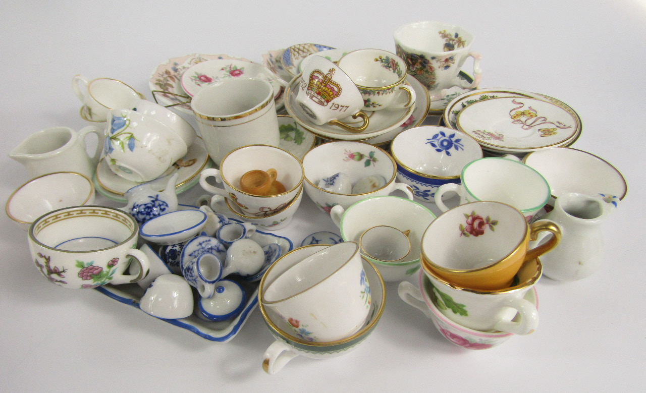 Appraisal: Miniature porcelain tea wares including Caverswall Spode Crown Staffordshire and