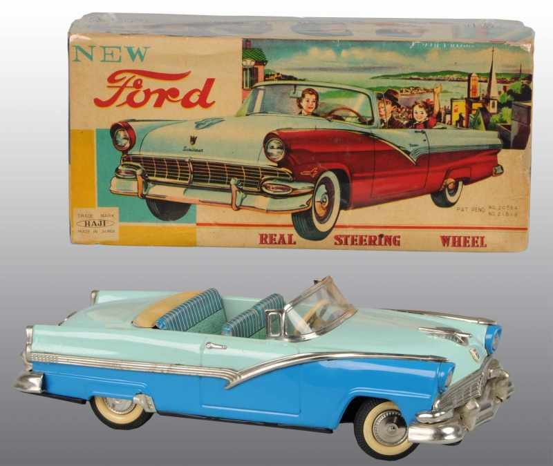 Appraisal: Tin Litho Ford Sunliner Friction Toy Description Japanese Circa Working