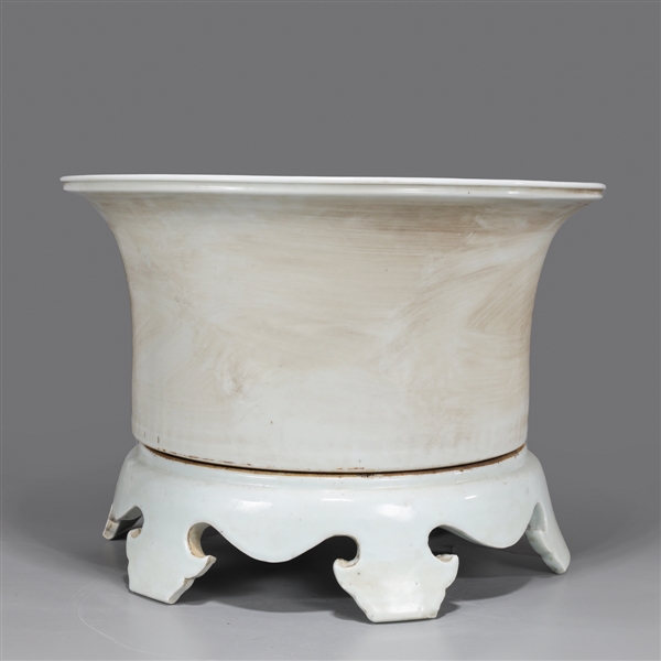 Appraisal: Chinese blanc de chine porcelain planter with ornate base planter