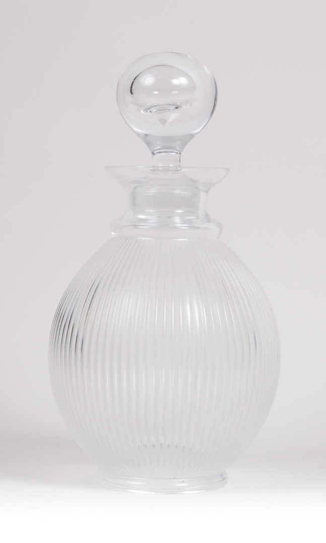 Appraisal: Lalique partially frosted crystal decanter th century inscribed Lalique France