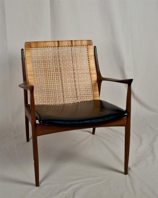 Appraisal: Finn Juhl attrib Chair with cane back Excellent condition H