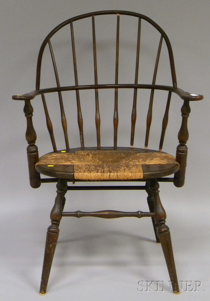 Appraisal: Windsor-style Sack-back Armchair