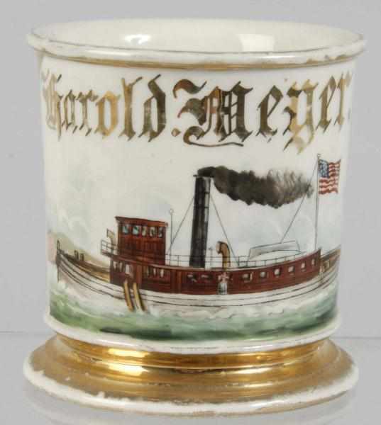 Appraisal: Captain Shaving Mug Description Marked Harold Meyer across top Beautiful