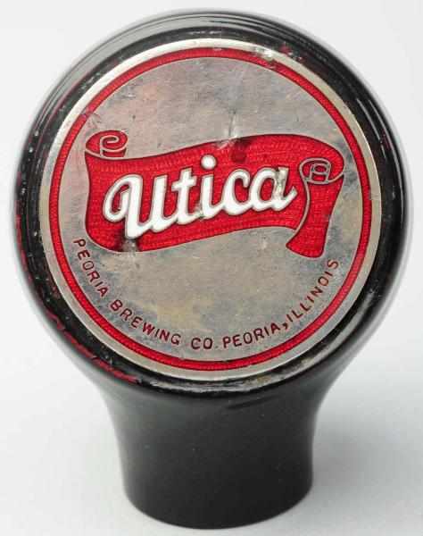 Appraisal: Utica Beer Tap Knob Peoria Brewing Company Face has several