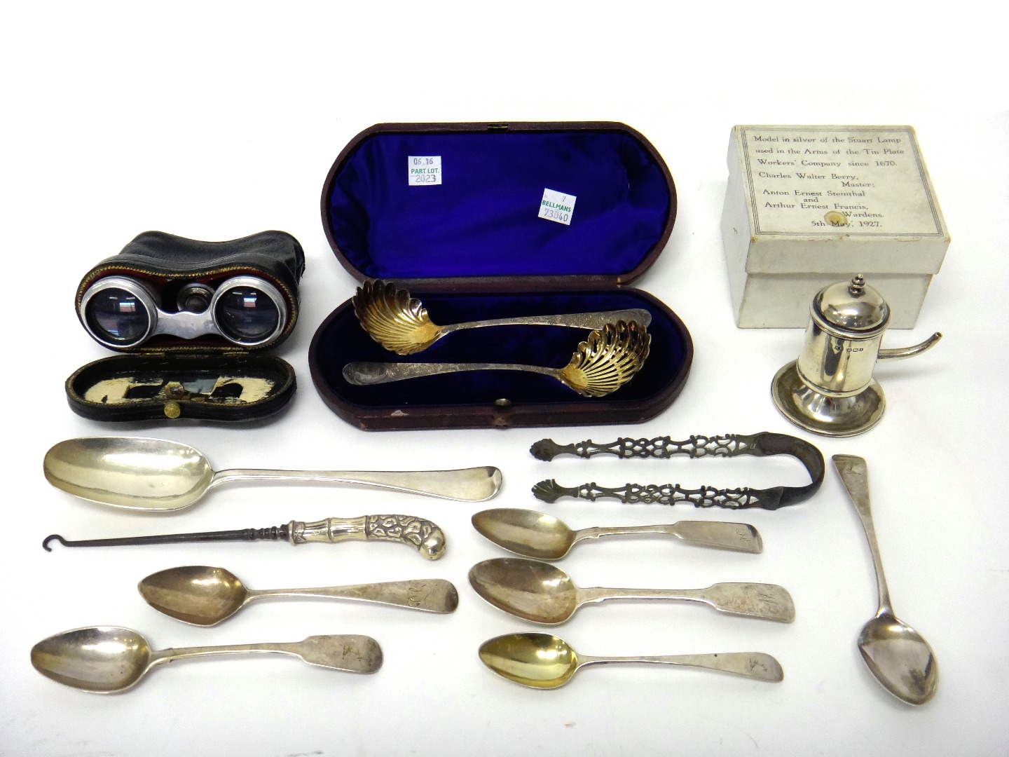 Appraisal: Silver and silver mounted wares comprising a model of The