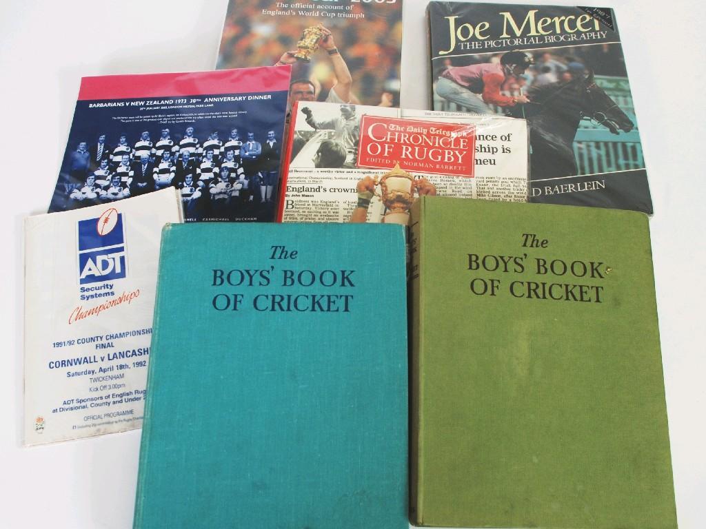 Appraisal: QUANTITY OF SPORTS BOOKS 'BOYS BOOK OF CRICKET AND '