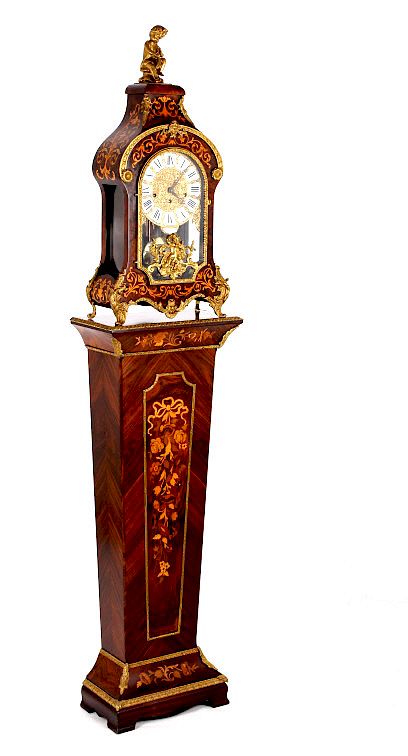 Appraisal: Beautiful Tiffany Boulle Clock And Pedestal For your consideration is