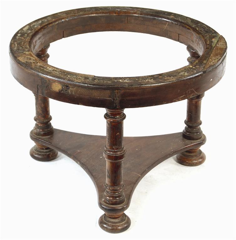 Appraisal: A th century mahogany globe stand