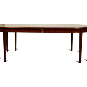 Appraisal: A George III Style Mahogany Dining Table TH CENTURY having