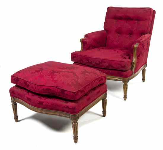 Appraisal: A Louis XVI Style Chaise in two parts comprising a