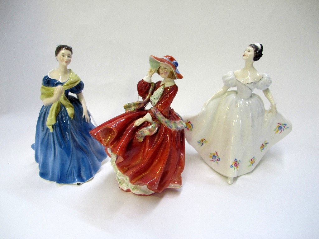 Appraisal: Three Royal Doulton figures Adrienne HN Kate HN and Top