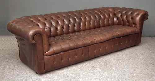 Appraisal: A Chesterfield three seat settee of Victorian design upholstered in