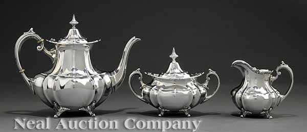 Appraisal: A Reed and Barton Hampton Court Pattern Sterling Silver Tea