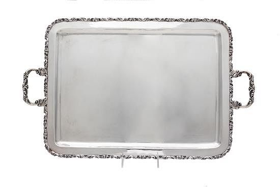 Appraisal: A Mexican Silver Tray Juvento Lopez Reyes Mexico City Mid-