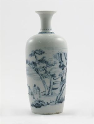 Appraisal: An unusual Chinese porcelain vase painted in an inky under