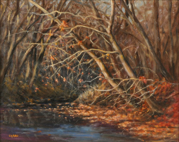 Appraisal: Jean Garro American b Lost Creek late fall Indiana landscape