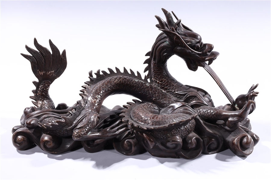 Appraisal: Chinese bronze dragon x x approx