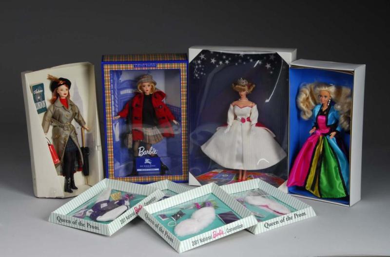 Appraisal: Lot of Barbies and Accessories Description Burberry Blue Label Barbie