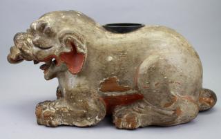 Appraisal: Early Antique Japanese Elephant w Alms Container Early Antique Japanese