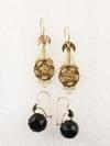 Appraisal: EARRINGS - Two pair of Victorian earrings K gold and